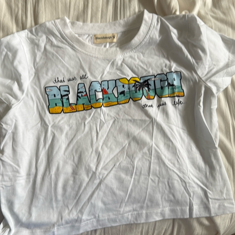 Black bough baby tee